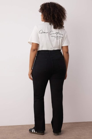 Jeans a vita alta - Nero