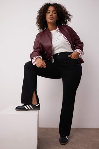 Jeans a vita alta - Nero