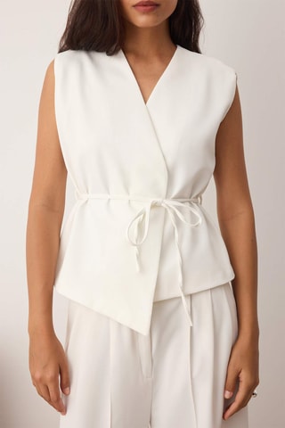 Giacca senza maniche - Bianco