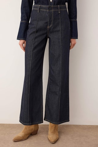 Jeans a vita alta - Blu scuro