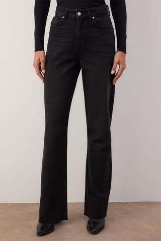 Jean wide legs taille haute - Noir