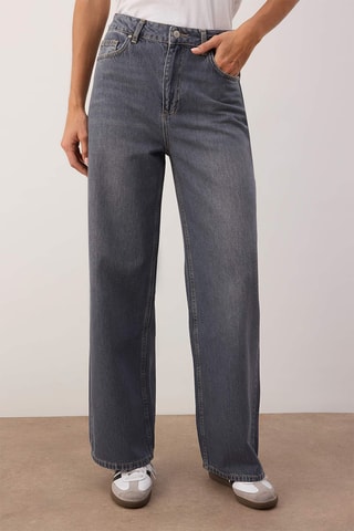 Jeans wide legs - Grigio