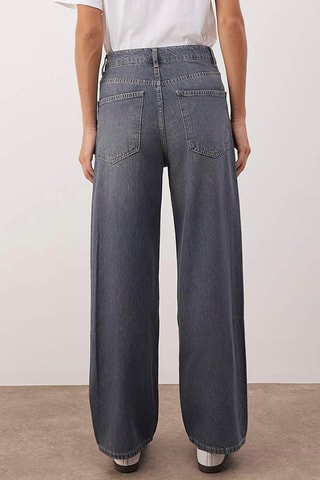 Jeans wide legs - Grigio