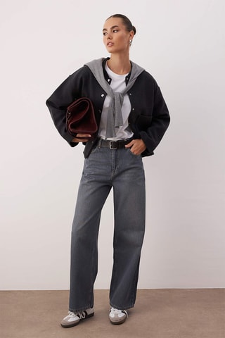 Jeans wide legs - Grigio