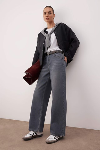 Jeans wide legs - Grigio