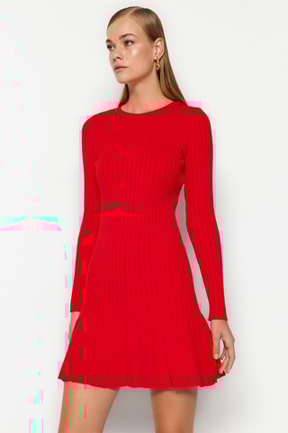 Abito con volant - Rosso