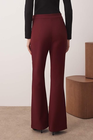 Pantalon taille haute - Bordeaux