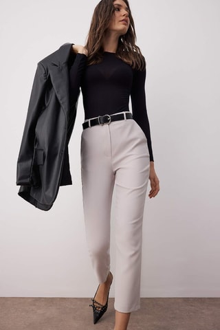 Pantaloni cigarette - Grigio