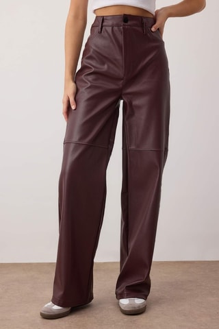 Pantalon wide legs - Bordeaux