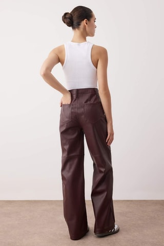 Pantalon wide legs - Bordeaux