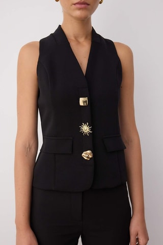 Gilet da completo slim. - Nero