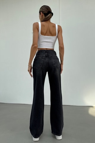 Jeans wide legs - Grigio