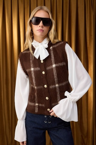 Giacca senza maniche - Marrone