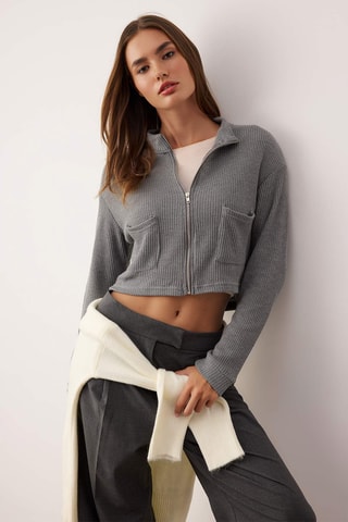 Cardigan corto - Grigio