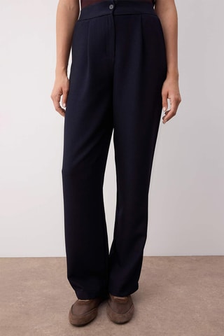 Pantalon wide legs - Bleu marine