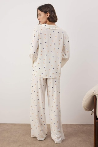 Pigiama - Beige, bianco e blu