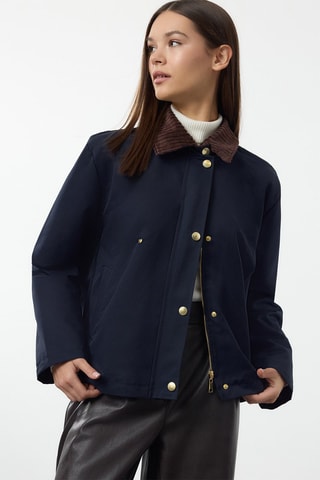 Cappotto slim - Blu e marrone