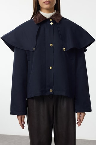 Cappotto slim - Blu e marrone