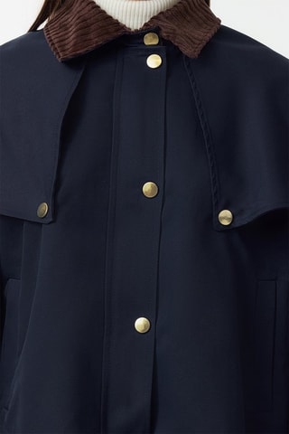 Cappotto slim - Blu e marrone