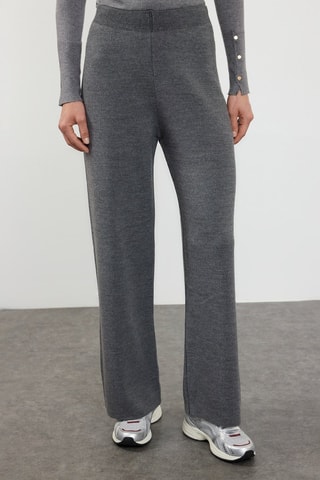 Poncho e pantaloni relaxed - Grigio