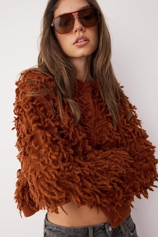 Cardigan ruggine - Marrone