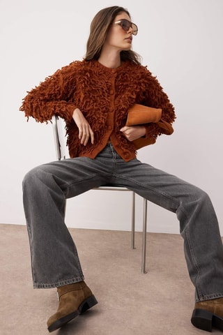 Cardigan ruggine - Marrone