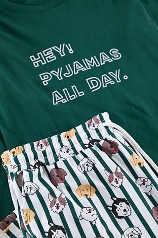 Pigiama - Bianco, verde e marrone