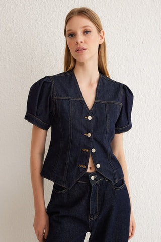 Camicia in jeans - Blu