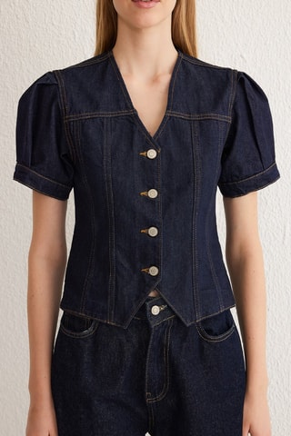 Camicia in jeans - Blu