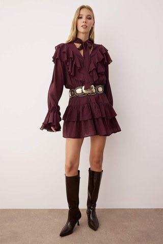 Abito con volant - Bordeaux