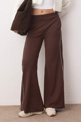 Pantalon wide legs - Marron