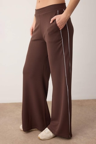 Pantalon wide legs - Marron
