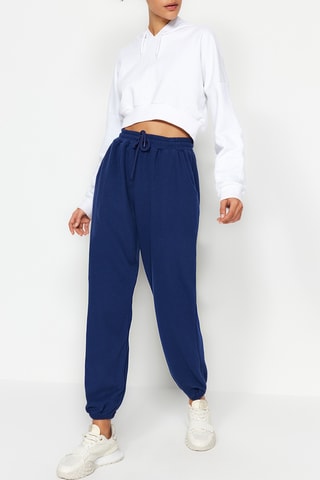 Jogging taille haute - Bleu