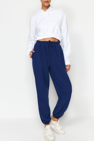 Jogging taille haute - Bleu