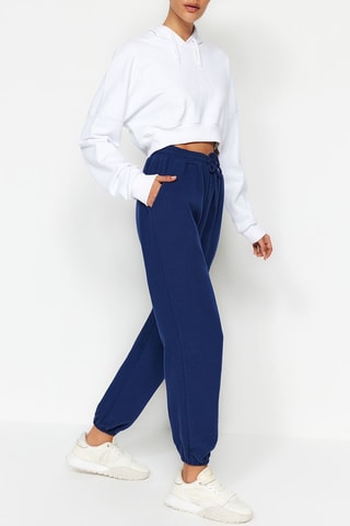 Jogging taille haute - Bleu