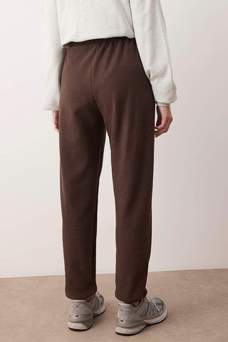 Pantaloni sportivi a vita alta - Marrone chiaro