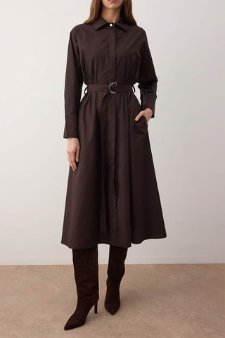 Abito a camicia - Marrone scuro