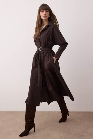 Abito a camicia - Marrone scuro