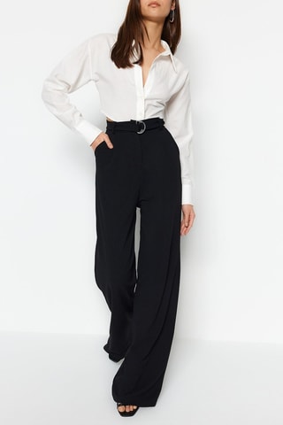 Pantaloni wide legs - Nero
