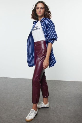 Pantalon cigarette - Bordeaux