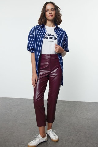 Pantalon cigarette - Bordeaux