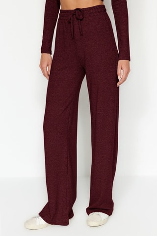 Crop top e pantaloni wide legs - Bordeaux