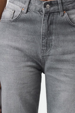 Jean wide legs taille haute - Gris