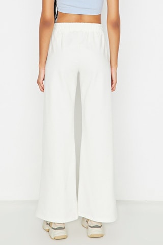 Pantalon wide legs haute - Blanc