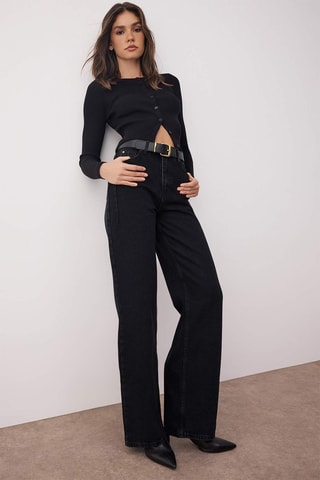 Jeans wide legs - Nero