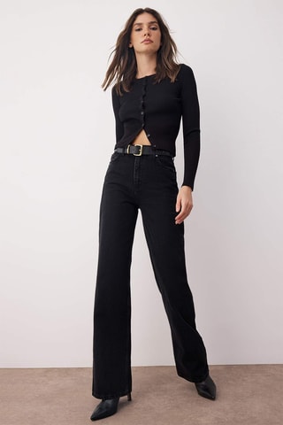 Jeans wide legs - Nero