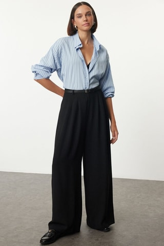 Pantaloni wide legs - Nero