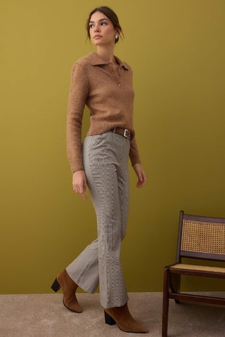 Pantaloni bootcut - Marrone