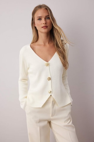 Cardigan regular - Bianco