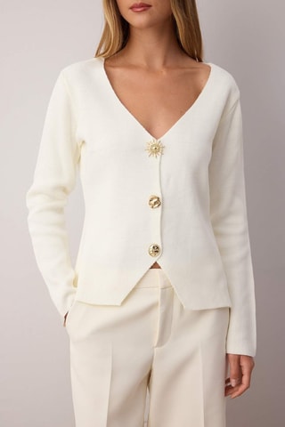 Cardigan regular - Bianco